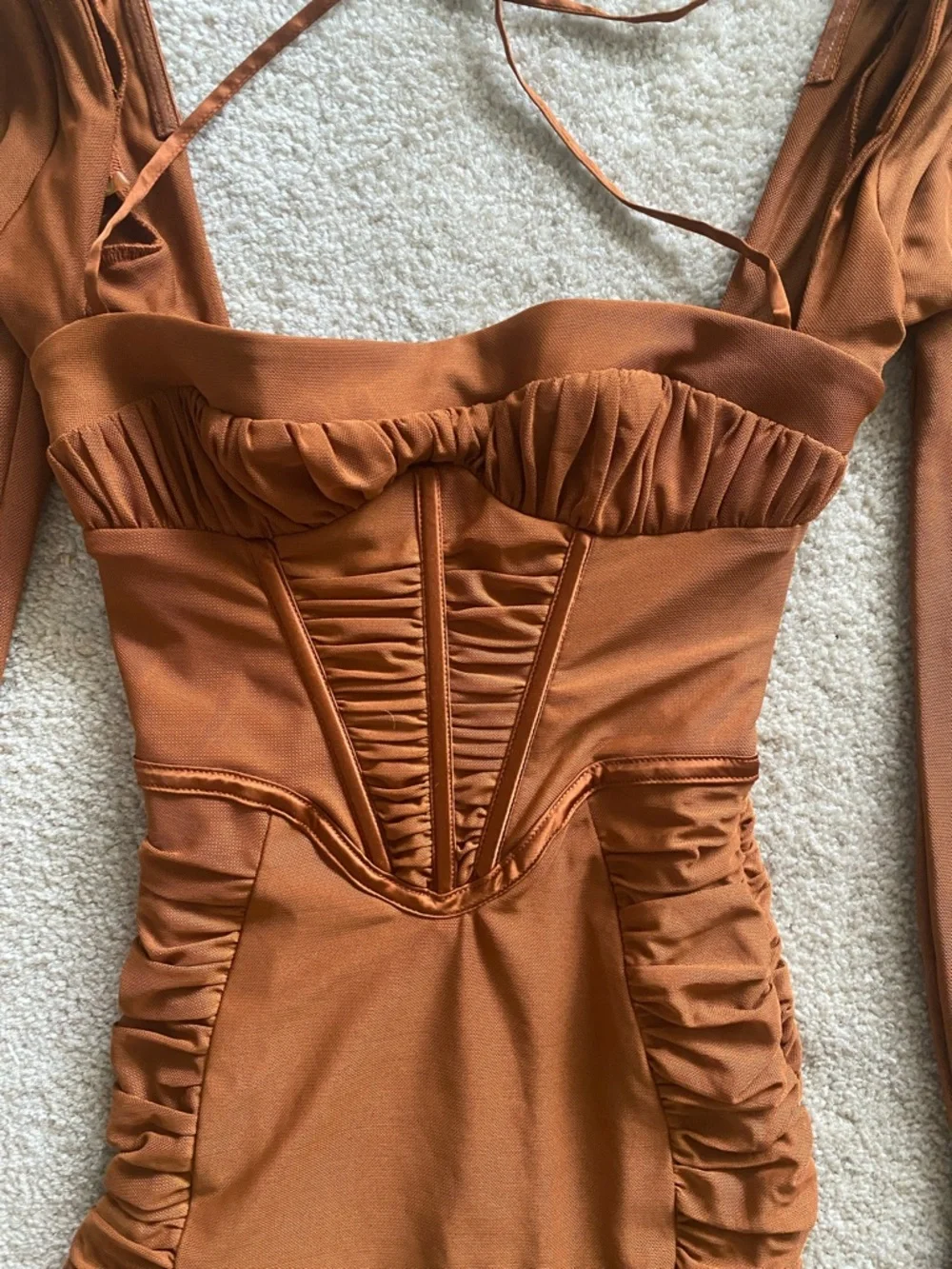 Oh Polly size XS-2 corset mini gathered dress - Picture 2 of 6